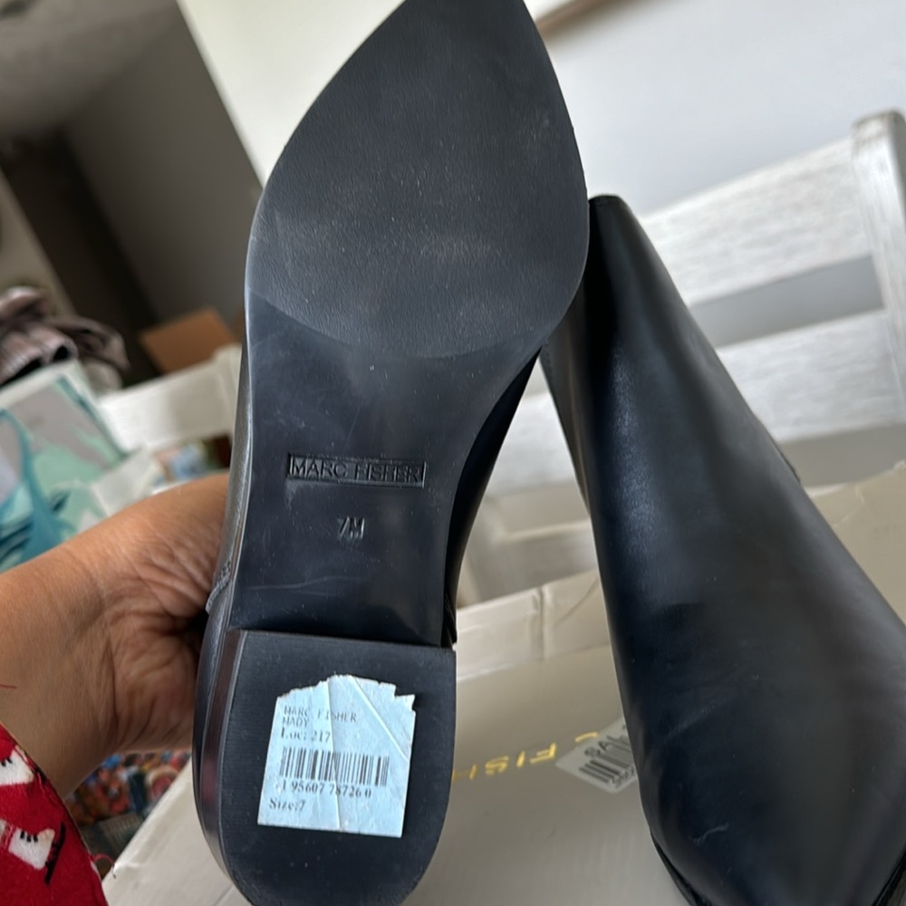 Marc Fisher Black Ankle Boots - Picture 3 of 5